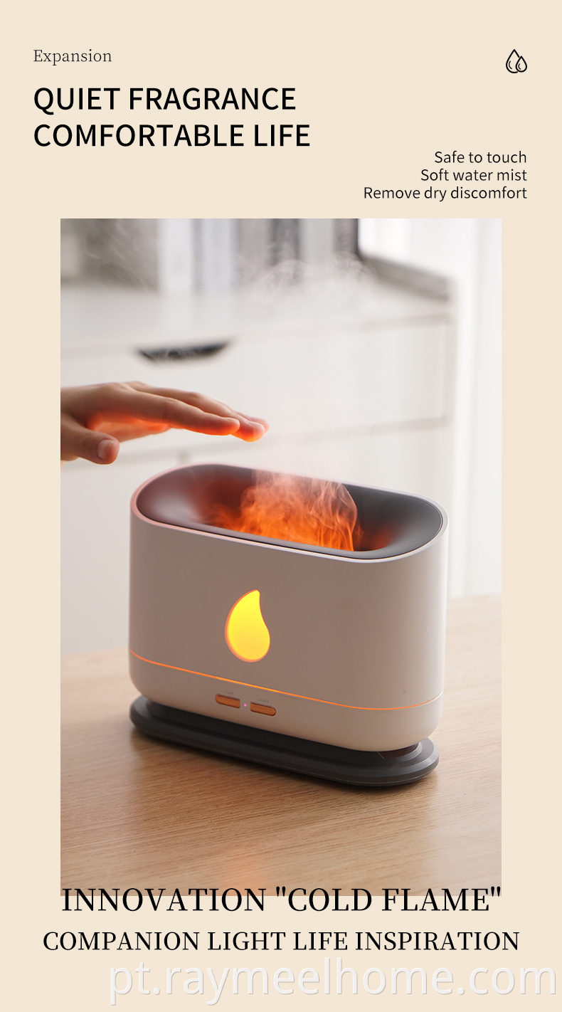 USB 200ML AROMA essencial Difusor Flame Flame Air Umidificador Difusor de aroma